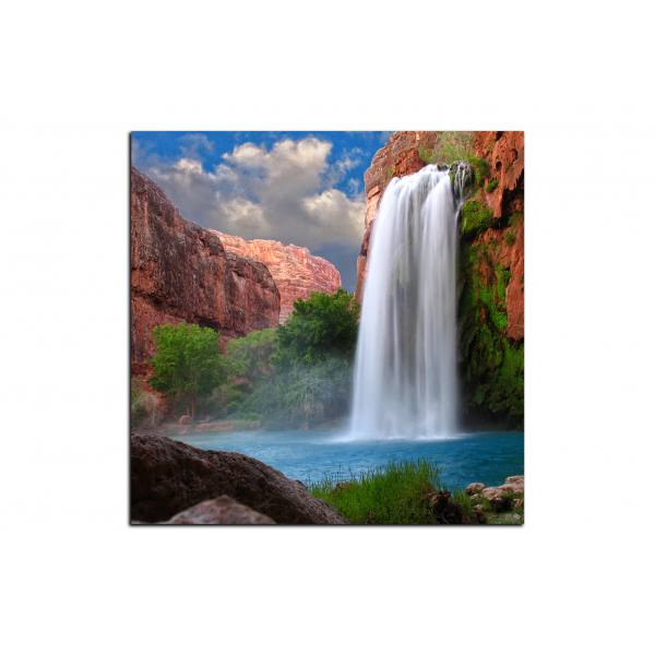 Obraz na plátně - Nádherný vodopád - čtverec